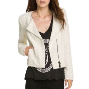 Truth and Pride Textured Boucle Slub Moto Biker Blazer